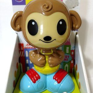 Fun Stuff Talking Pet Monkey for Baby 18+ Lights and Sound 6.5" Tall New